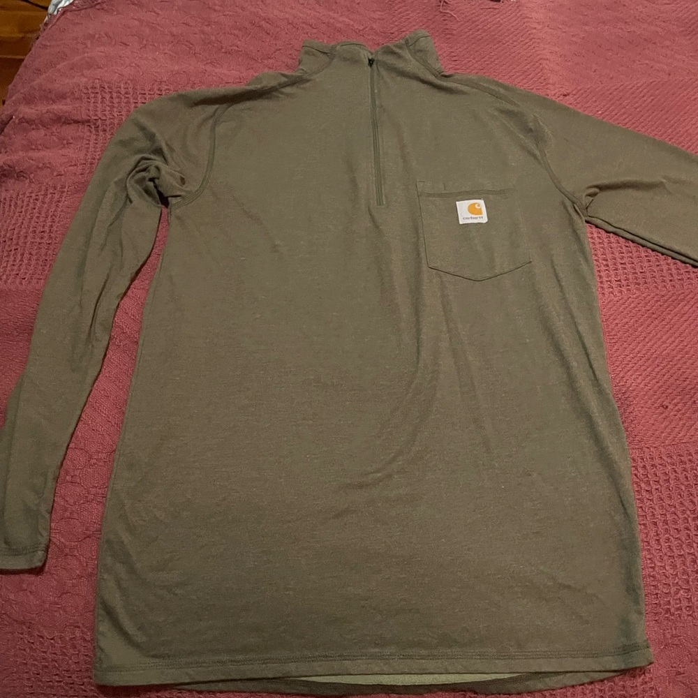 Carhartt Sage Green Quarter-Zip Top